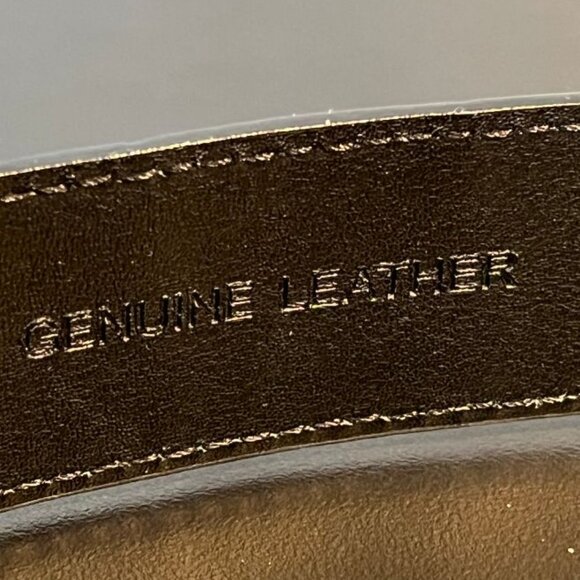 Jos A Bank Black Crocodile Embossed Leather Belt - Picture 7 of 8